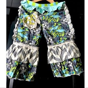 Girls mustard pie ruffled pants size 4